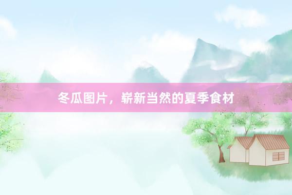 冬瓜图片，崭新当然的夏季食材
